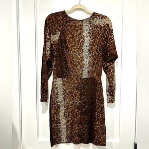 Dressy dress, shades of brown